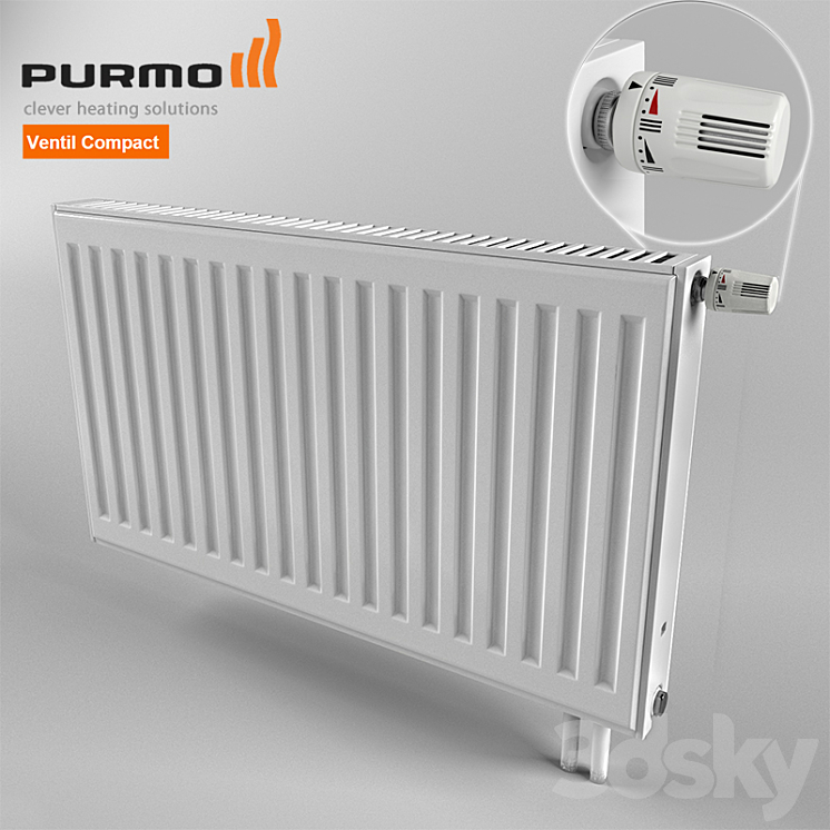 Purmo Ventil Compact radiator 3DS Max - thumbnail 1