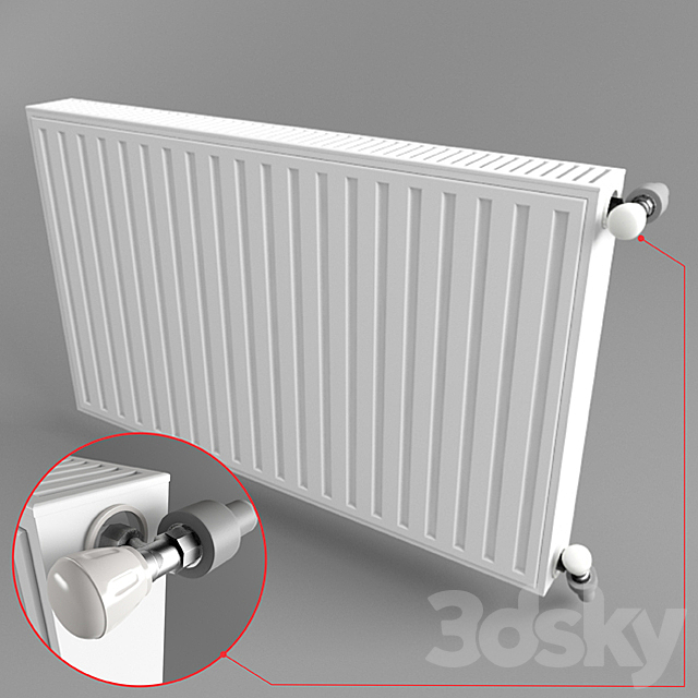 Radiator Panel 1000 x 600 3DSMax File - thumbnail 1