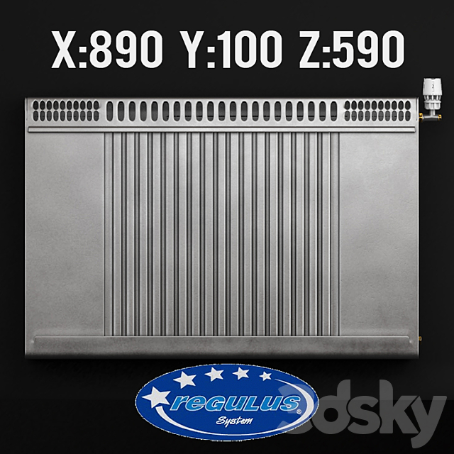 Radiator Regulus 3DS Max Model - thumbnail 1