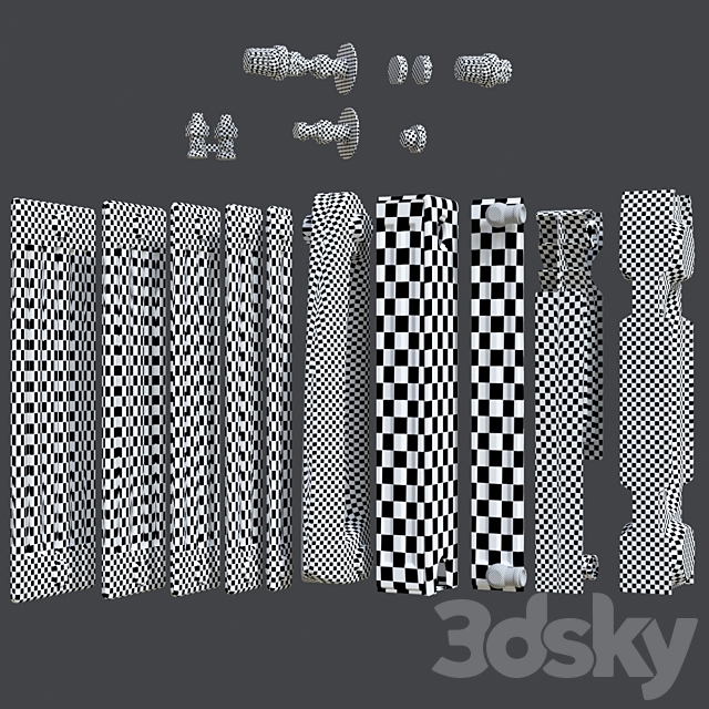 Radiators. Set 2. 3DS Max Model - thumbnail 2