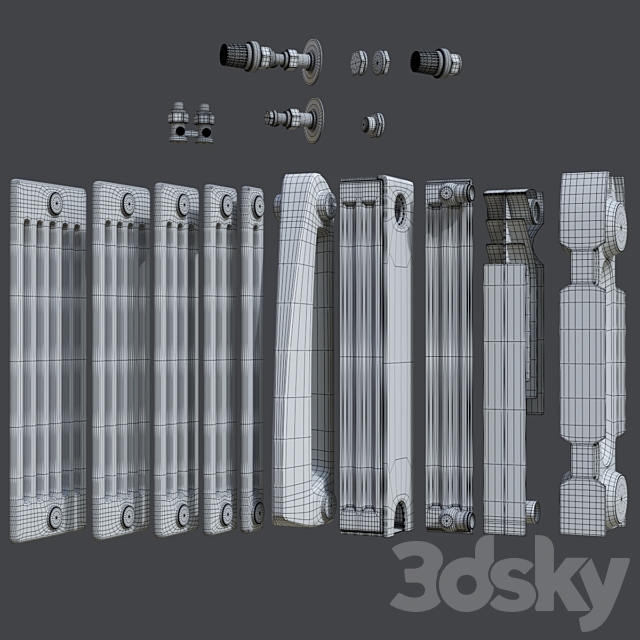 Radiators. Set 2. 3DS Max Model - thumbnail 3