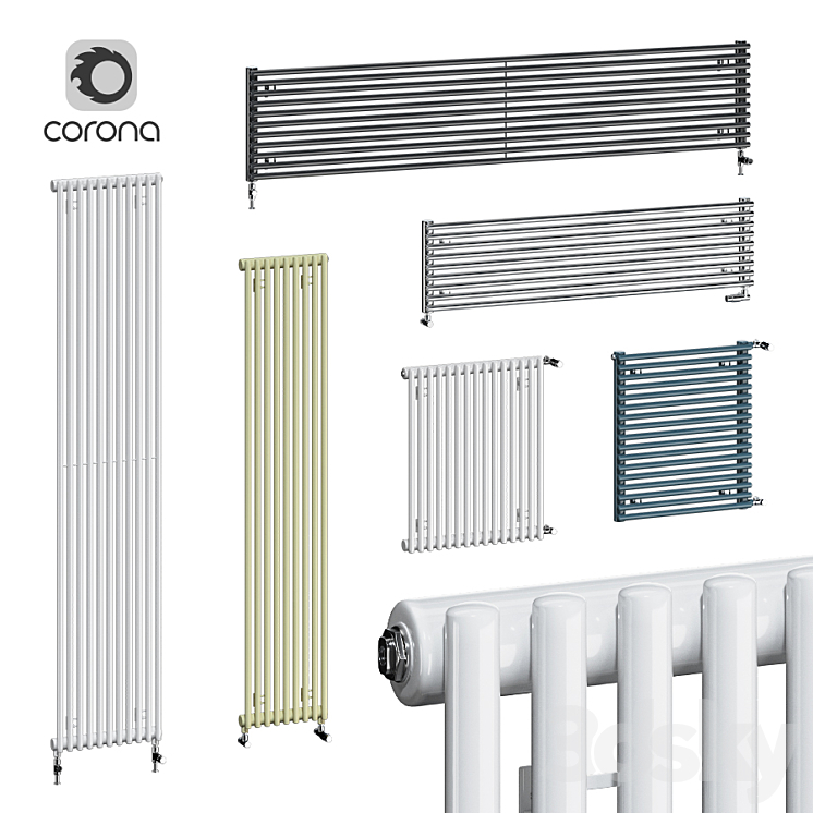 Radiators Zehnder Kleo KLV KLH 3DS Max - thumbnail 1