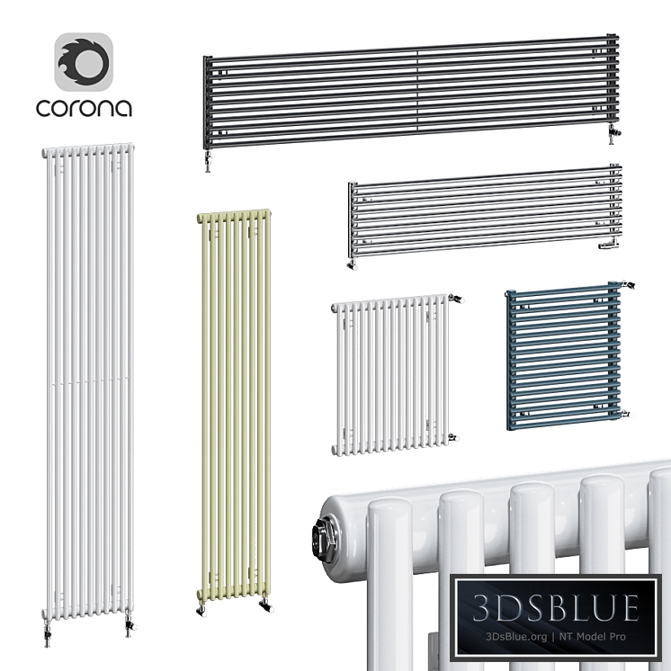 Radiators Zehnder Kleo KLV KLH 3DS Max - thumbnail 3