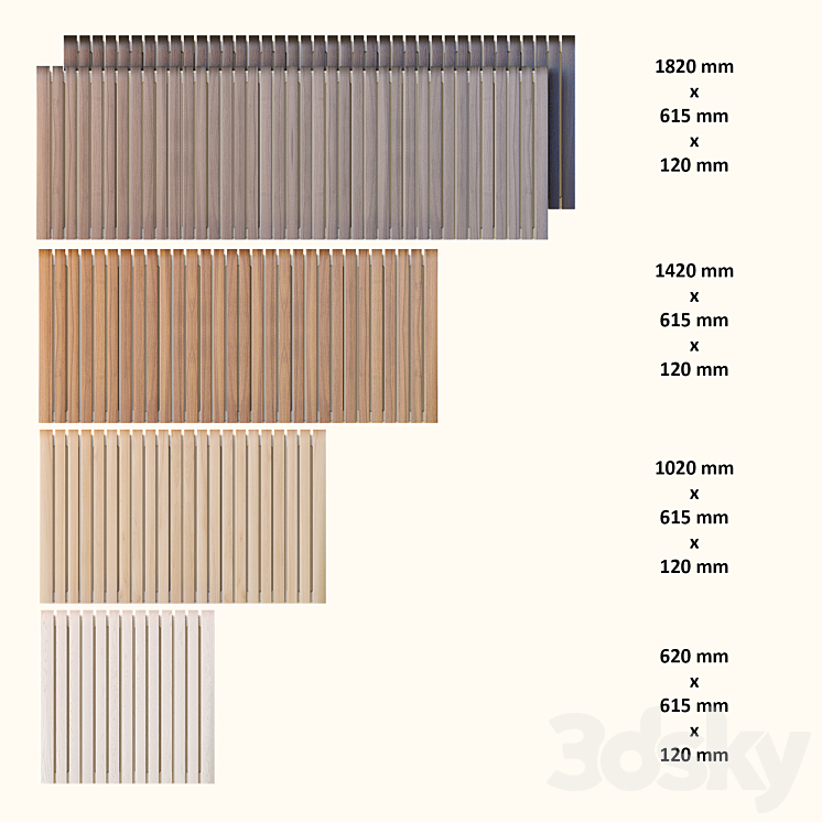 Radius screens for heating radiators 3DS Max - thumbnail 2