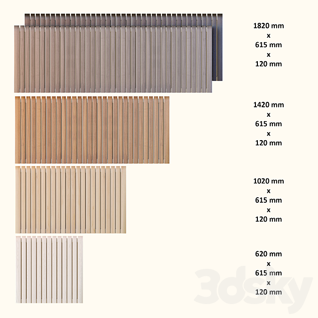 Radius screens for heating radiators 3DS Max Model - thumbnail 2