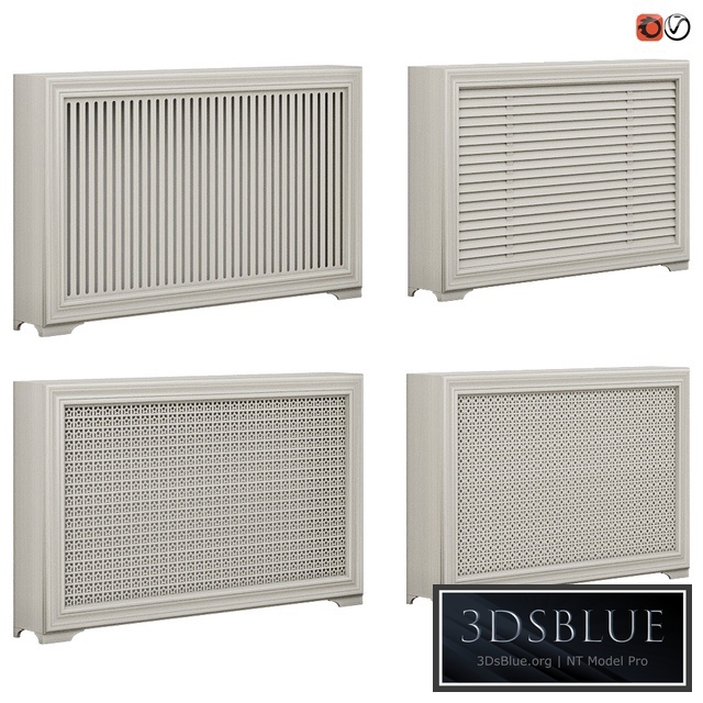 Set of radiator screen decorative_02 3DS Max - thumbnail 3