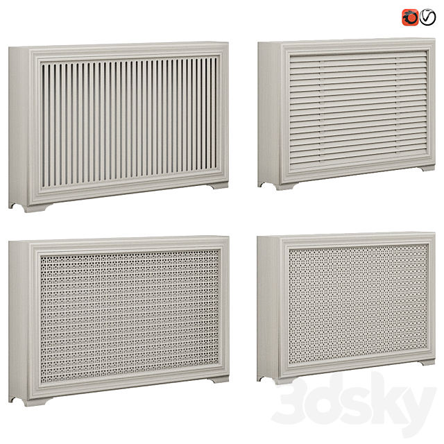 Set of radiator screen decorative_02 3DSMax File - thumbnail 1