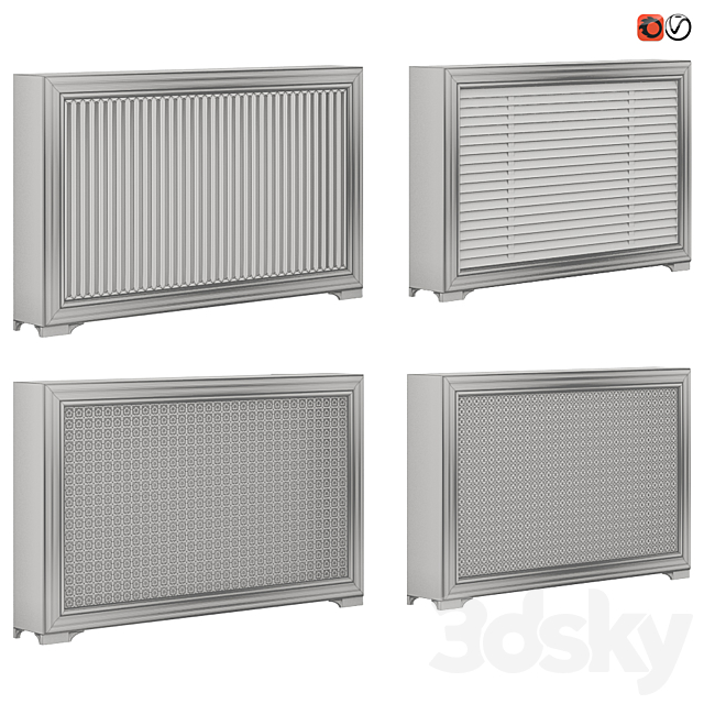 Set of radiator screen decorative_02 3DSMax File - thumbnail 2