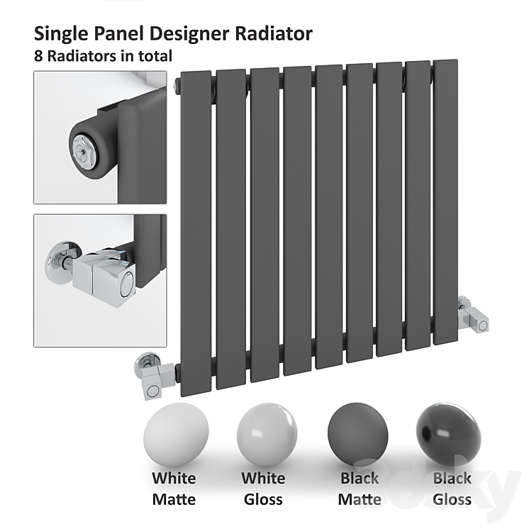 Single Panel Radiator – Milano Alpha Radiator 3DS Max - thumbnail 1