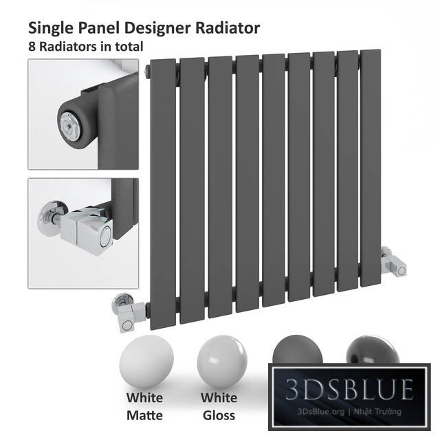 Single Panel Radiator – Milano Alpha Radiator 3DS Max - thumbnail 3