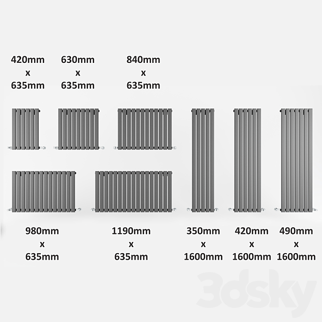 Single Panel Radiator – Milano Alpha Radiator 3DSMax File - thumbnail 3