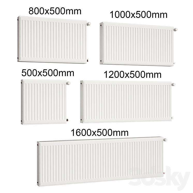 Standart radiator battery 3DS Max - thumbnail 1