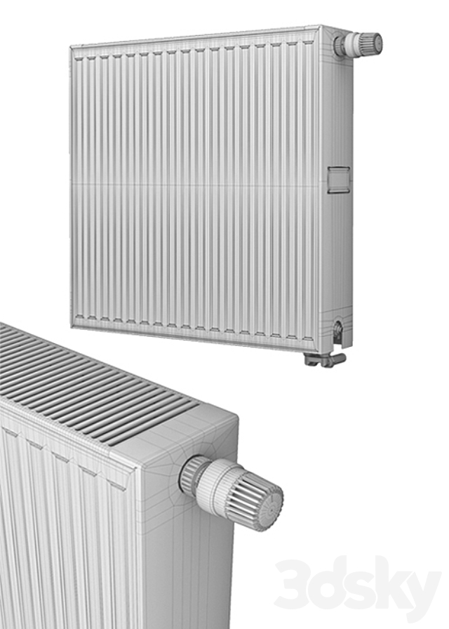 Steel panel radiators Kermi therm-x2 Profil L-50 3DSMax File - thumbnail 2