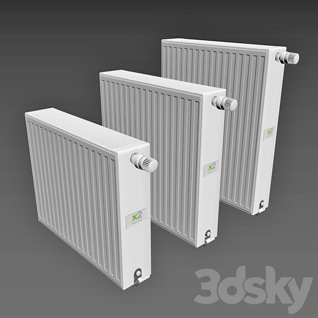 Steel panel radiators Kermi therm-x2 Profil L-50 3DSMax File - thumbnail 3