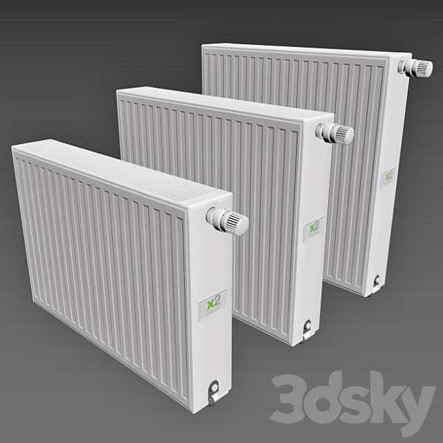 Steel panel radiators Kermi therm-x2 Profil L-60 3DSMax File - thumbnail 3