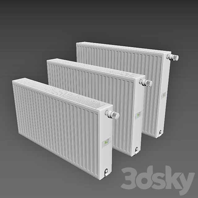 Steel panel radiators Kermi therm-x2 Profil L-80 3DSMax File - thumbnail 3