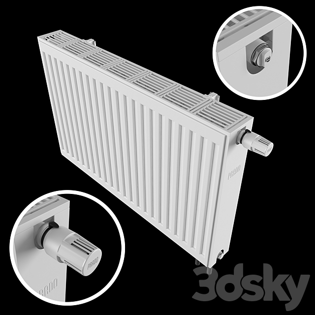 Steel panel radiators PRADO UNIVERSAL 3DSMax File - thumbnail 2