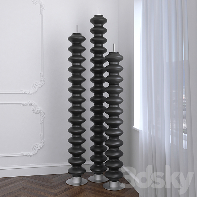 Stylish radiators Milano Tubes (Floor and pendant) 3DS Max Model - thumbnail 2