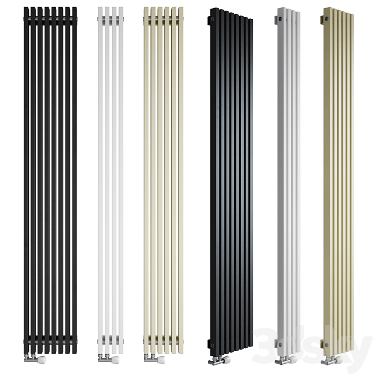 Tubular radiators GUARDO RETTA 3DS Max Model - thumbnail 1