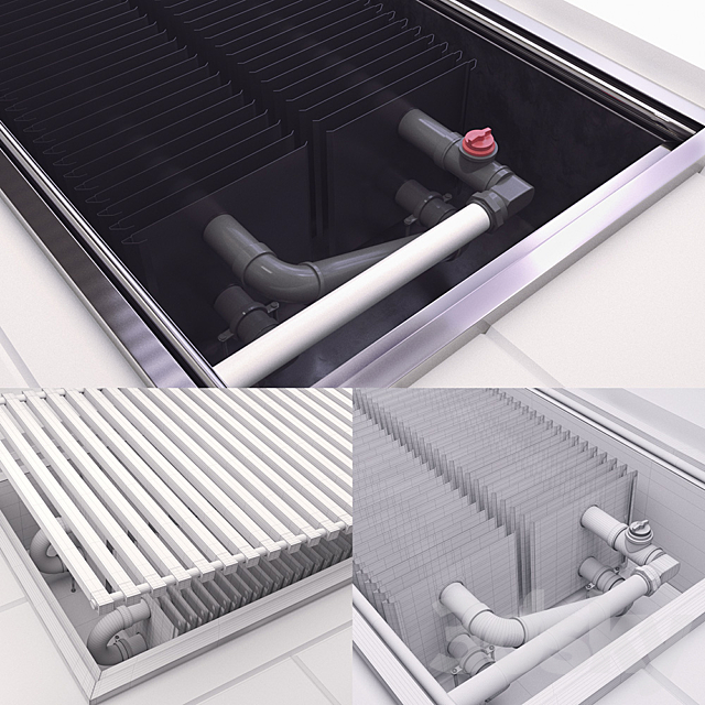 underfloor radiator 3DS Max Model - thumbnail 2