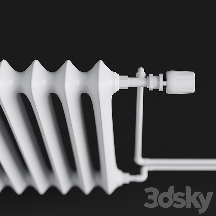 White radiator 3DS Max - thumbnail 2