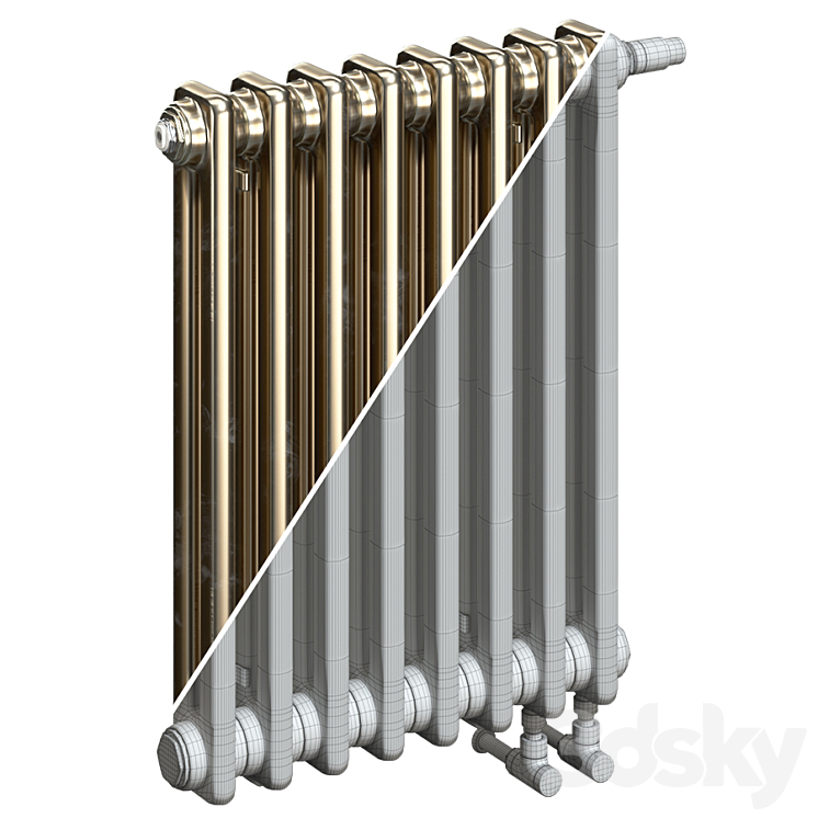 Zehnder Charleston Radiators 2C 3DS Max - thumbnail 2