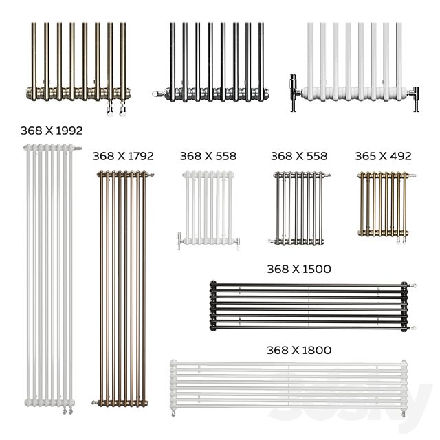 Zehnder Charleston Radiators 2C 3DSMax File - thumbnail 3