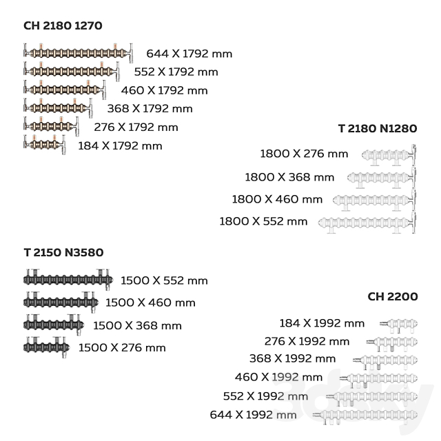 Zehnder Charleston Radiators 2C 3DSMax File - thumbnail 5