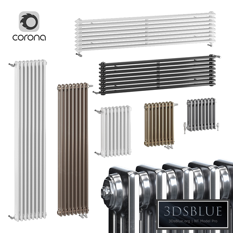 Zehnder Charleston radiators 3C 3DS Max - thumbnail 3