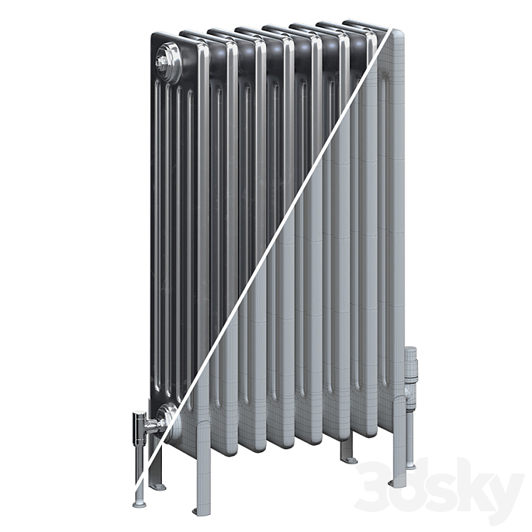 Zehnder Charleston radiators 5C 3DS Max - thumbnail 2