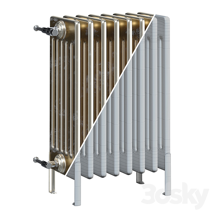 Zehnder Charleston radiators 6C 3DS Max - thumbnail 2