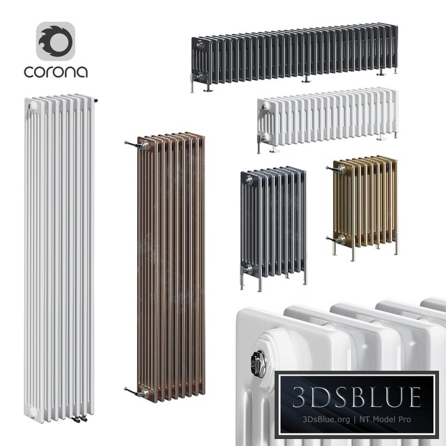 Zehnder Charleston radiators 6C 3DS Max - thumbnail 3