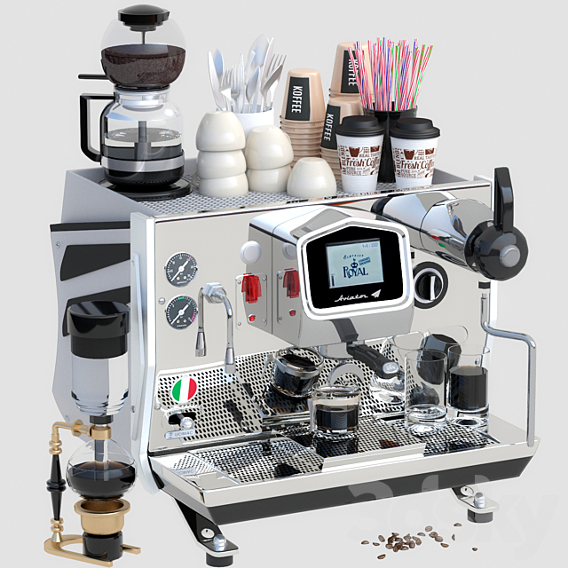 Aviator Royal 1GR Coffee Machine 3DSMax File - thumbnail 1