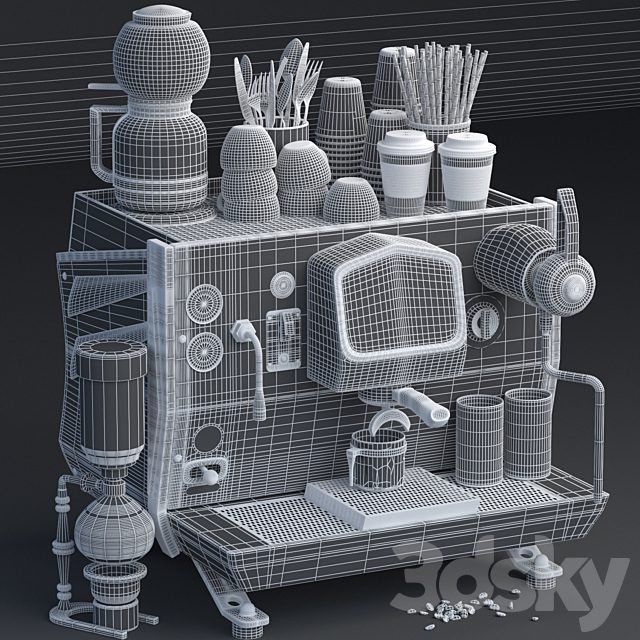 Aviator Royal 1GR Coffee Machine 3DSMax File - thumbnail 4