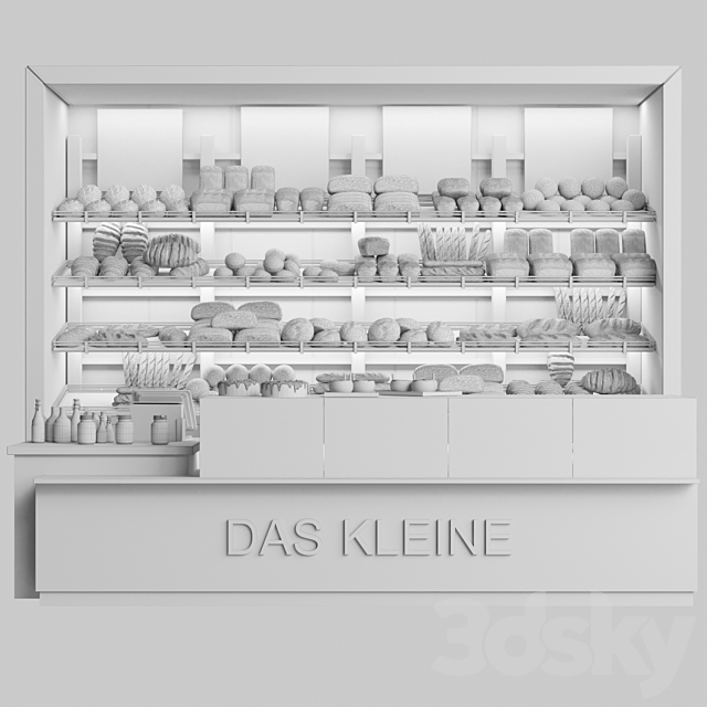 Bakery with pastries and desserts 3DSMax File - thumbnail 2