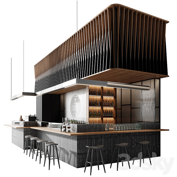 Bar 2 3DS Max Model - thumbnail 2