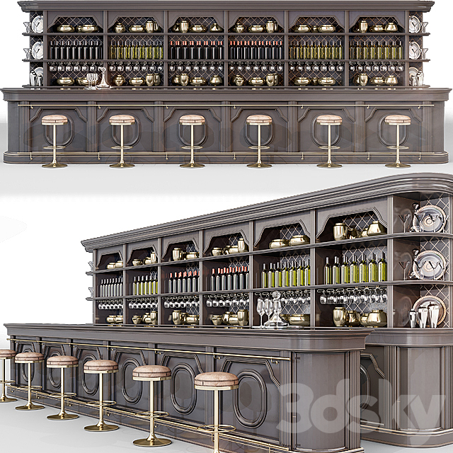 BAR \\ BAR RECEPTION DESK 3DSMax File - thumbnail 1