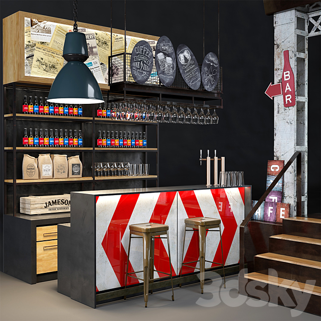 Bar Cafe Saporem Chueca 3DS Max Model - thumbnail 2