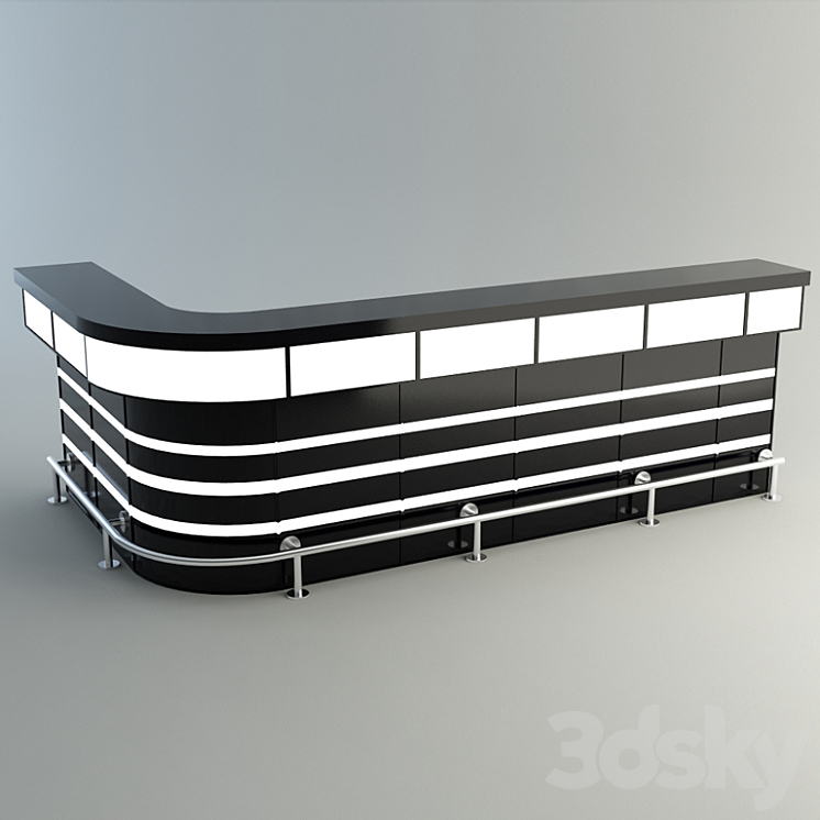 Bar counter 3DS Max - thumbnail 1