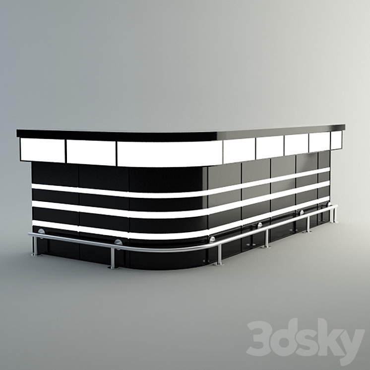 Bar counter 3DS Max - thumbnail 2