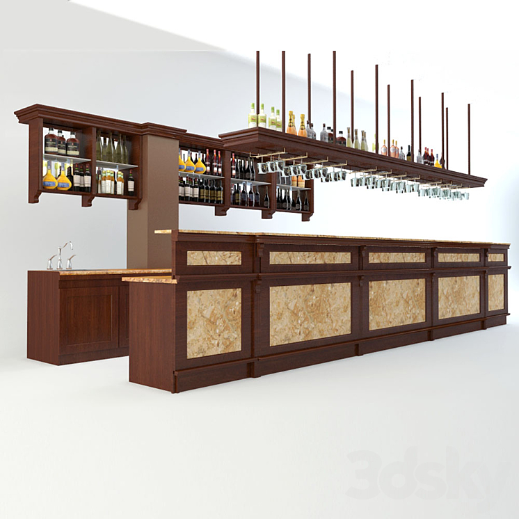 Bar counter 3DS Max - thumbnail 1