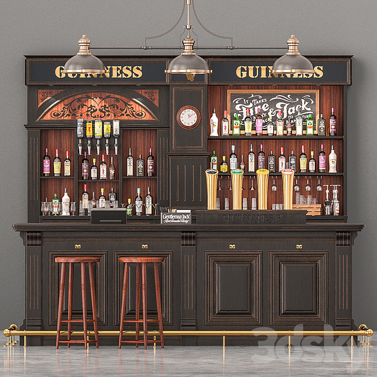 Bar counter 3DS Max - thumbnail 1