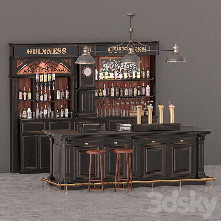 Bar counter 3DS Max - thumbnail 2