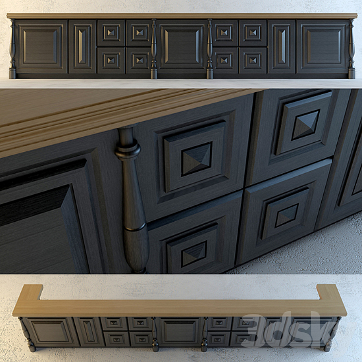 Bar counter 3DS Max - thumbnail 1