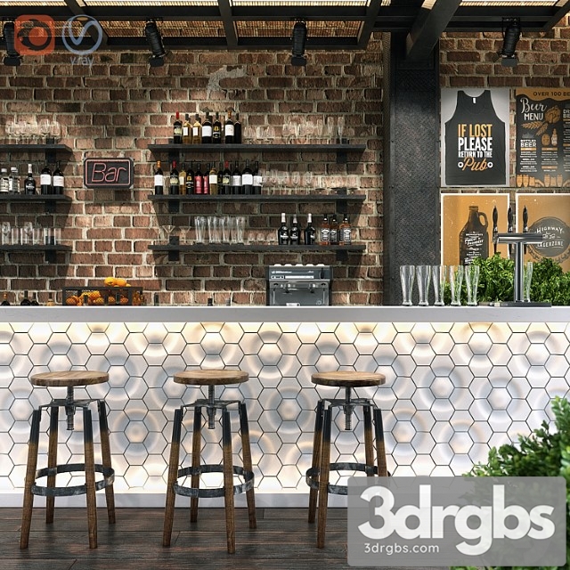 Bar Counter 3dsmax Download - thumbnail 1