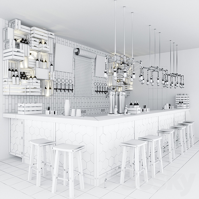 Bar counter 3DSMax File - thumbnail 3