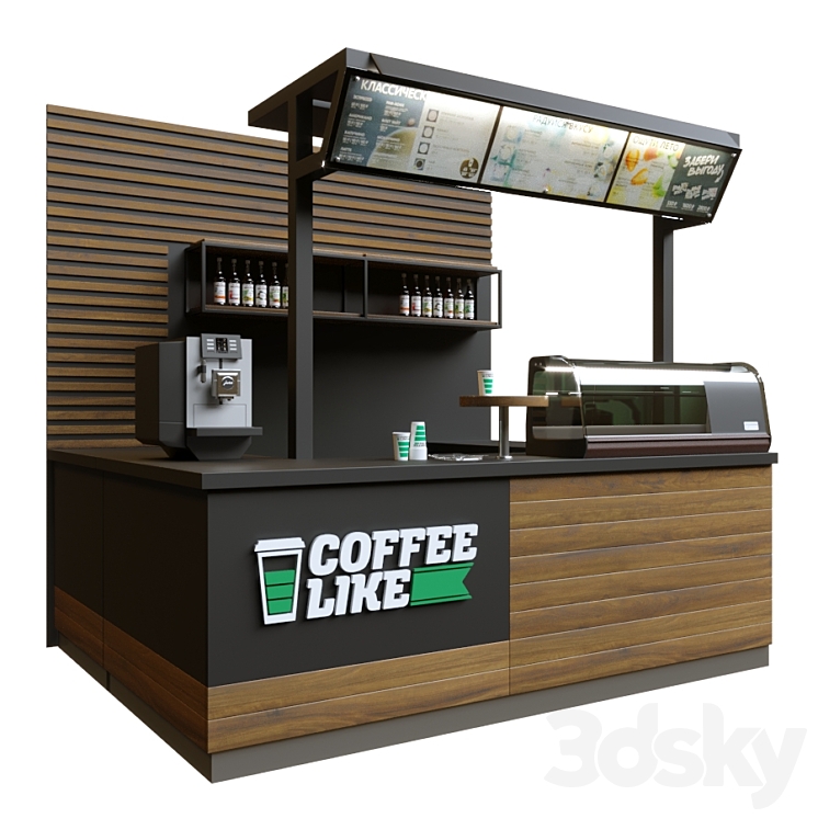 Bar counter coffee like 3DS Max - thumbnail 1