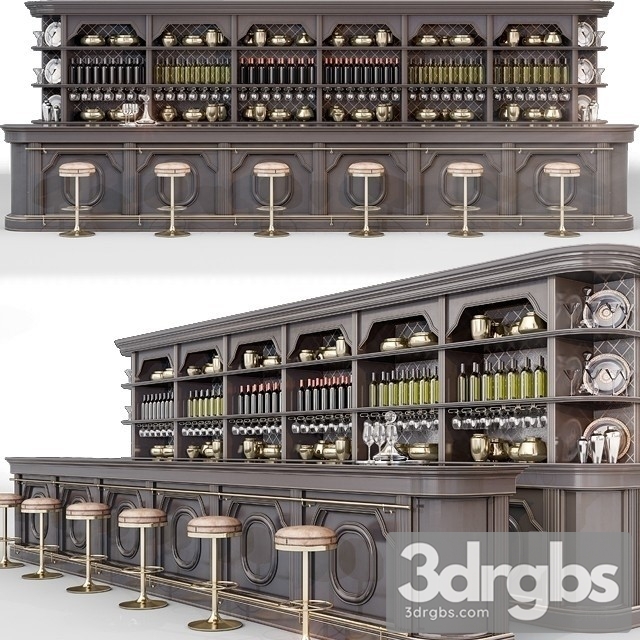 Bar Reception Desk 2 3dsmax Download - thumbnail 1