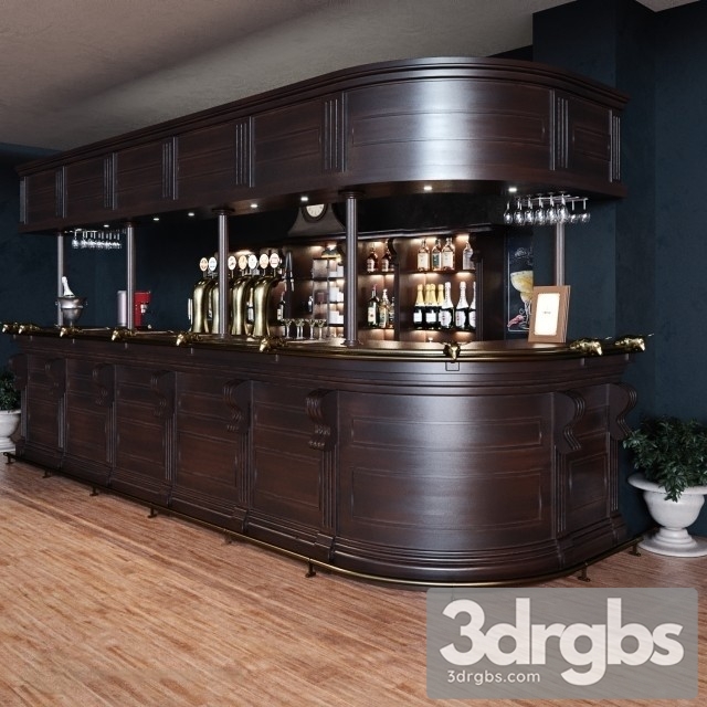 Bar Reception Desk 3 3dsmax Download - thumbnail 1