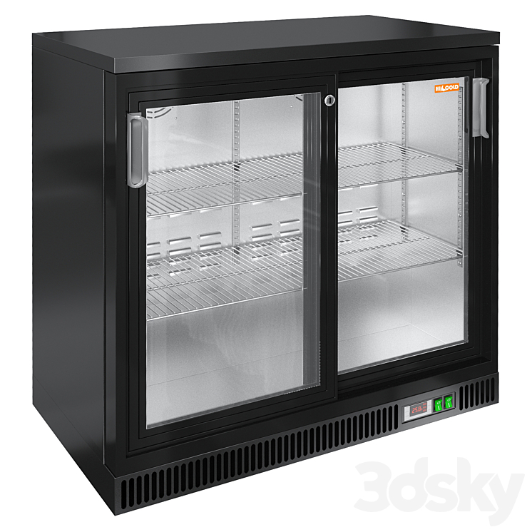 Bar refrigerated cabinet HICOLD SGD250SL 3DS Max Model - thumbnail 1